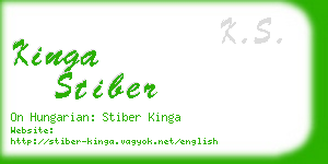 kinga stiber business card